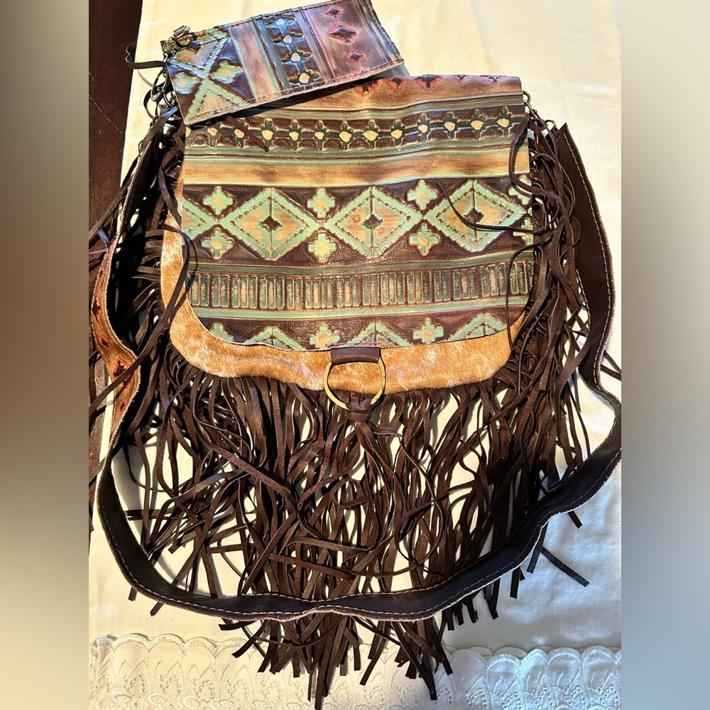 Aztec Leather Crossbody